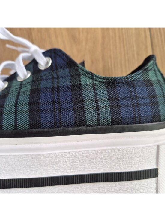 ⭐Converse Lift Double Stack Platform Plaid Sz 7 Mens shoes Sneaker Black A16517C main image 6